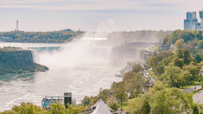 Niagara Falls walkway near the Falls.