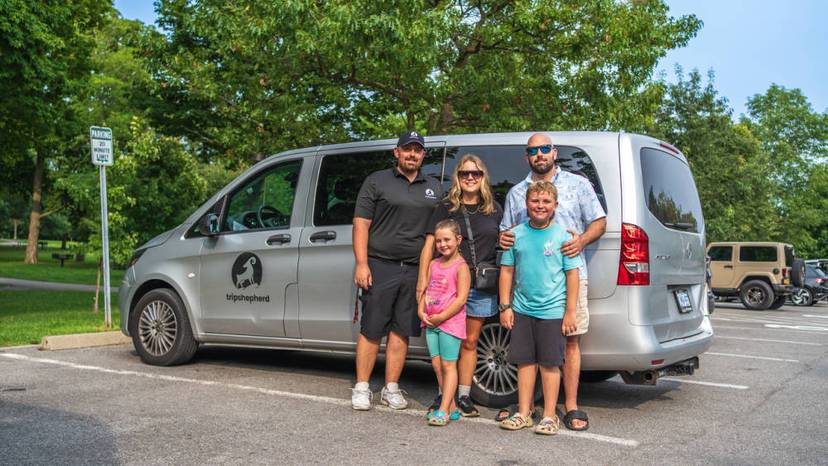 Guide with guests with See Sight Van.jpg