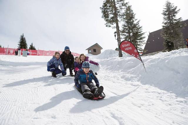Sliding at Grouse Moutain