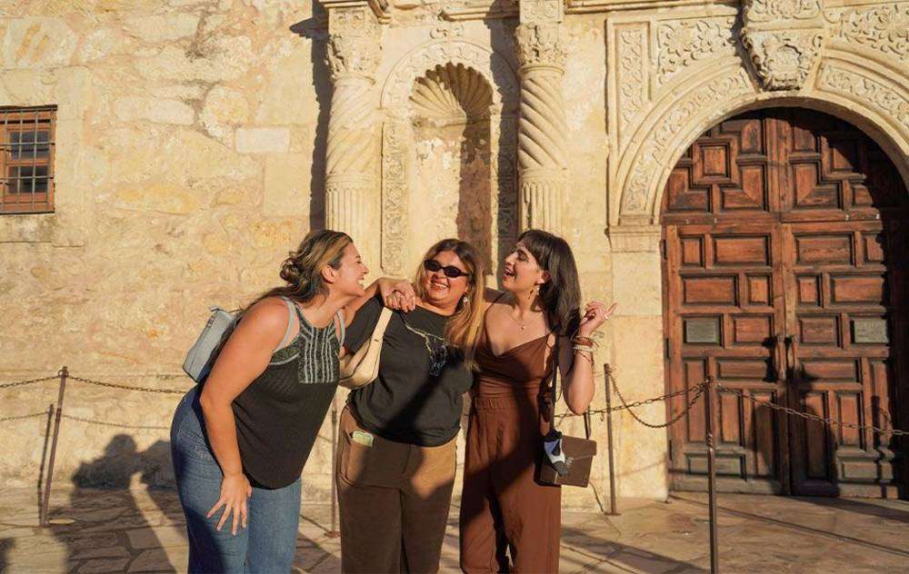 Friends Enjoying at the Alamo Tour