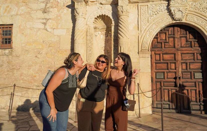 Friends Enjoying at the Alamo Tour